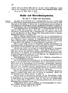 Verordnungsblatt für den Dienstbereich des K.K. Finanzministeriums für die im Reichsrate vertretenen Königreiche und Länder 18590517 Seite: 4