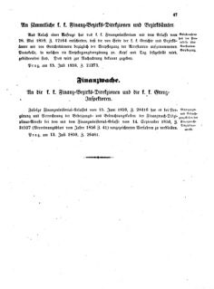 Verordnungsblatt für den Dienstbereich des K.K. Finanzministeriums für die im Reichsrate vertretenen Königreiche und Länder 18590723 Seite: 3