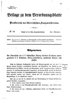 Verordnungsblatt für den Dienstbereich des K.K. Finanzministeriums für die im Reichsrate vertretenen Königreiche und Länder