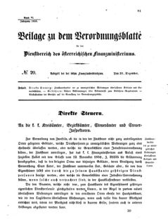 Verordnungsblatt für den Dienstbereich des K.K. Finanzministeriums für die im Reichsrate vertretenen Königreiche und Länder 18591231 Seite: 1