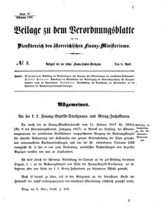 Verordnungsblatt für den Dienstbereich des K.K. Finanzministeriums für die im Reichsrate vertretenen Königreiche und Länder