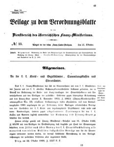 Verordnungsblatt für den Dienstbereich des K.K. Finanzministeriums für die im Reichsrate vertretenen Königreiche und Länder 18601027 Seite: 5