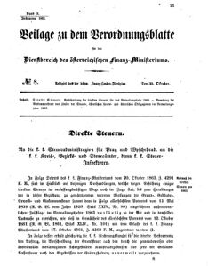 Verordnungsblatt für den Dienstbereich des K.K. Finanzministeriums für die im Reichsrate vertretenen Königreiche und Länder 18621030 Seite: 1