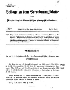 Verordnungsblatt für den Dienstbereich des K.K. Finanzministeriums für die im Reichsrate vertretenen Königreiche und Länder