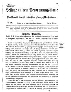 Verordnungsblatt für den Dienstbereich des K.K. Finanzministeriums für die im Reichsrate vertretenen Königreiche und Länder 18631030 Seite: 1