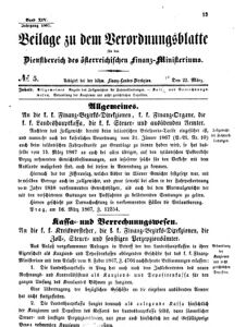 Verordnungsblatt für den Dienstbereich des K.K. Finanzministeriums für die im Reichsrate vertretenen Königreiche und Länder