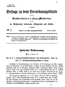 Verordnungsblatt für den Dienstbereich des K.K. Finanzministeriums für die im Reichsrate vertretenen Königreiche und Länder 18680131 Seite: 1