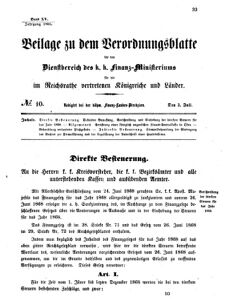 Verordnungsblatt für den Dienstbereich des K.K. Finanzministeriums für die im Reichsrate vertretenen Königreiche und Länder 18680703 Seite: 1