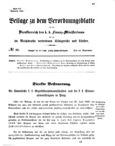 Verordnungsblatt für den Dienstbereich des K.K. Finanzministeriums für die im Reichsrate vertretenen Königreiche und Länder 18680918 Seite: 1