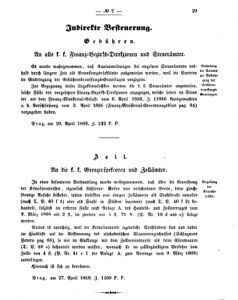 Verordnungsblatt für den Dienstbereich des K.K. Finanzministeriums für die im Reichsrate vertretenen Königreiche und Länder 18690430 Seite: 3