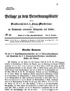 Verordnungsblatt für den Dienstbereich des K.K. Finanzministeriums für die im Reichsrate vertretenen Königreiche und Länder