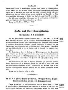 Verordnungsblatt für den Dienstbereich des K.K. Finanzministeriums für die im Reichsrate vertretenen Königreiche und Länder 18700317 Seite: 3