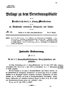 Verordnungsblatt für den Dienstbereich des K.K. Finanzministeriums für die im Reichsrate vertretenen Königreiche und Länder