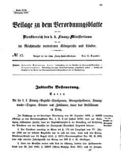 Verordnungsblatt für den Dienstbereich des K.K. Finanzministeriums für die im Reichsrate vertretenen Königreiche und Länder 18701212 Seite: 1