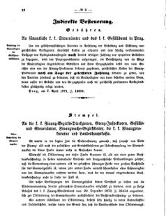 Verordnungsblatt für den Dienstbereich des K.K. Finanzministeriums für die im Reichsrate vertretenen Königreiche und Länder 18710422 Seite: 2