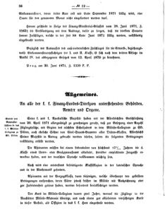 Verordnungsblatt für den Dienstbereich des K.K. Finanzministeriums für die im Reichsrate vertretenen Königreiche und Länder 18710701 Seite: 2