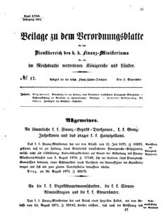 Verordnungsblatt für den Dienstbereich des K.K. Finanzministeriums für die im Reichsrate vertretenen Königreiche und Länder