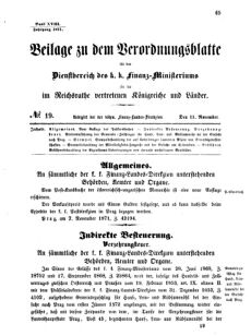 Verordnungsblatt für den Dienstbereich des K.K. Finanzministeriums für die im Reichsrate vertretenen Königreiche und Länder