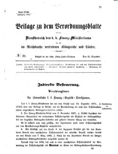 Verordnungsblatt für den Dienstbereich des K.K. Finanzministeriums für die im Reichsrate vertretenen Königreiche und Länder