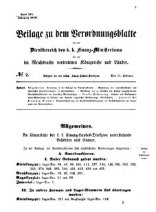 Verordnungsblatt für den Dienstbereich des K.K. Finanzministeriums für die im Reichsrate vertretenen Königreiche und Länder 18720217 Seite: 1