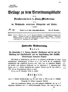 Verordnungsblatt für den Dienstbereich des K.K. Finanzministeriums für die im Reichsrate vertretenen Königreiche und Länder