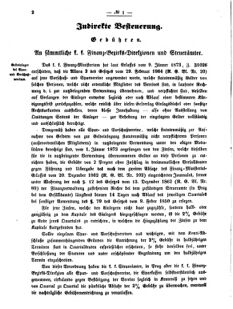 Verordnungsblatt für den Dienstbereich des K.K. Finanzministeriums für die im Reichsrate vertretenen Königreiche und Länder 18730125 Seite: 2