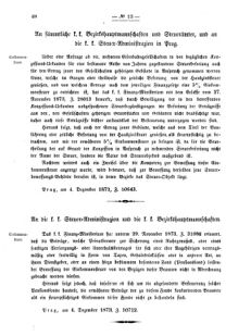 Verordnungsblatt für den Dienstbereich des K.K. Finanzministeriums für die im Reichsrate vertretenen Königreiche und Länder 18731211 Seite: 2