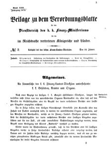 Verordnungsblatt für den Dienstbereich des K.K. Finanzministeriums für die im Reichsrate vertretenen Königreiche und Länder