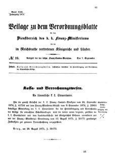 Verordnungsblatt für den Dienstbereich des K.K. Finanzministeriums für die im Reichsrate vertretenen Königreiche und Länder