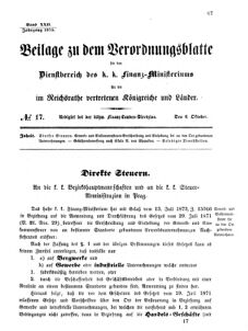 Verordnungsblatt für den Dienstbereich des K.K. Finanzministeriums für die im Reichsrate vertretenen Königreiche und Länder