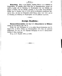 Verordnungsblatt für den Dienstbereich des K.K. Finanzministeriums für die im Reichsrate vertretenen Königreiche und Länder 18751216 Seite: 15