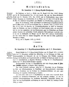 Verordnungsblatt für den Dienstbereich des K.K. Finanzministeriums für die im Reichsrate vertretenen Königreiche und Länder 18751216 Seite: 4