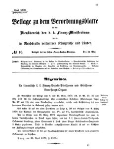 Verordnungsblatt für den Dienstbereich des K.K. Finanzministeriums für die im Reichsrate vertretenen Königreiche und Länder