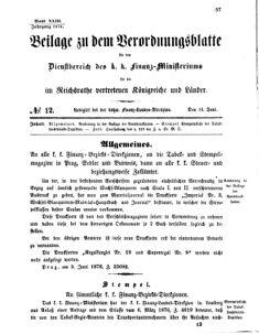 Verordnungsblatt für den Dienstbereich des K.K. Finanzministeriums für die im Reichsrate vertretenen Königreiche und Länder