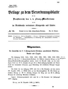 Verordnungsblatt für den Dienstbereich des K.K. Finanzministeriums für die im Reichsrate vertretenen Königreiche und Länder