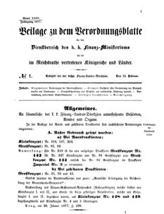 Verordnungsblatt für den Dienstbereich des K.K. Finanzministeriums für die im Reichsrate vertretenen Königreiche und Länder