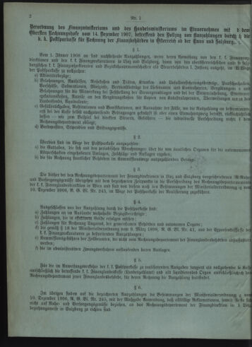 Verordnungsblatt des Postsparkassen-Amtes in Wien 19080102 Seite: 2