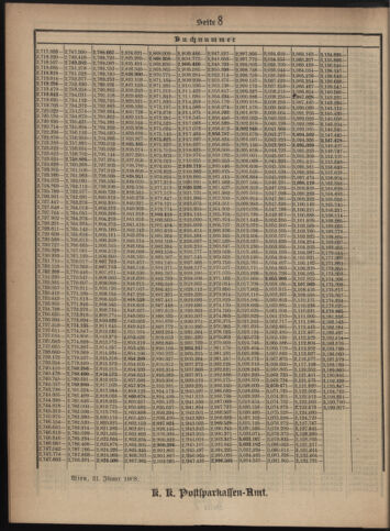 Verordnungsblatt des Postsparkassen-Amtes in Wien 19080201 Seite: 22