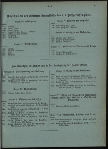 Verordnungsblatt des Postsparkassen-Amtes in Wien 19080201 Seite: 9