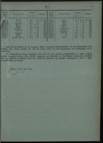 Verordnungsblatt des Postsparkassen-Amtes in Wien 19080701 Seite: 7