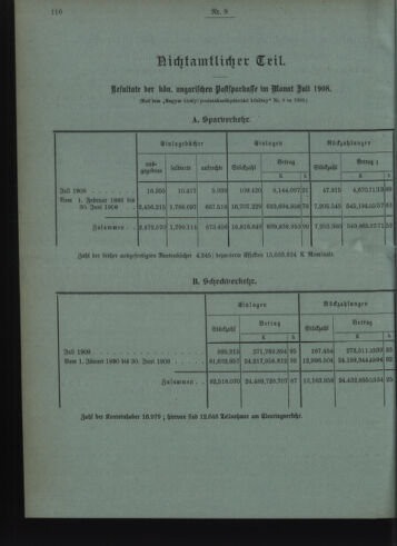 Verordnungsblatt des Postsparkassen-Amtes in Wien 19080901 Seite: 10