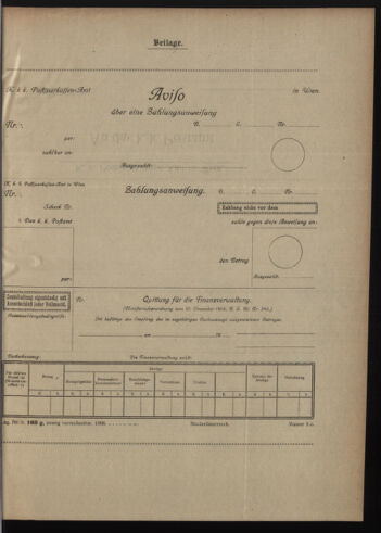 Verordnungsblatt des Postsparkassen-Amtes in Wien 19081201 Seite: 21