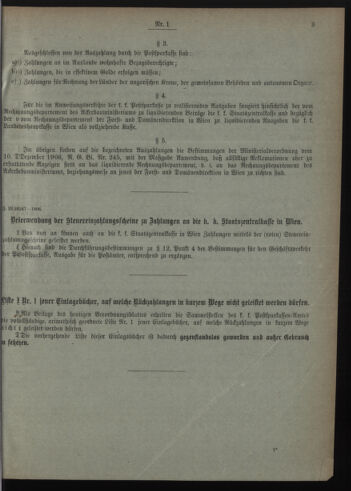 Verordnungsblatt des Postsparkassen-Amtes in Wien 19090102 Seite: 3