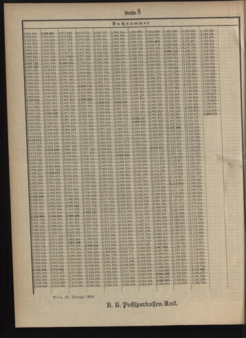 Verordnungsblatt des Postsparkassen-Amtes in Wien 19090301 Seite: 18