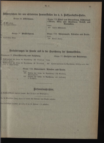 Verordnungsblatt des Postsparkassen-Amtes in Wien 19090301 Seite: 9