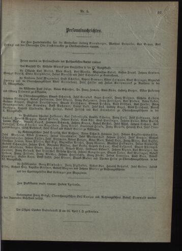 Verordnungsblatt des Postsparkassen-Amtes in Wien 19090501 Seite: 11