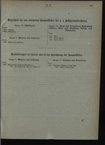 Verordnungsblatt des Postsparkassen-Amtes in Wien 19091102 Seite: 9