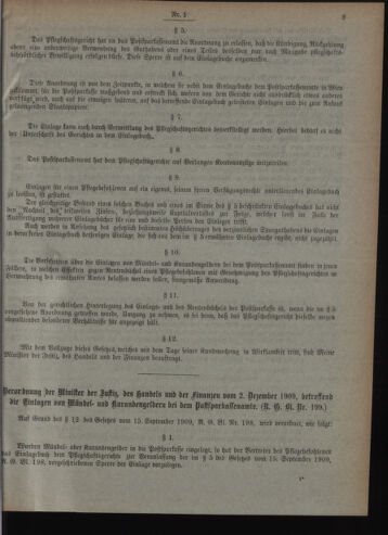 Verordnungsblatt des Postsparkassen-Amtes in Wien 19100103 Seite: 3