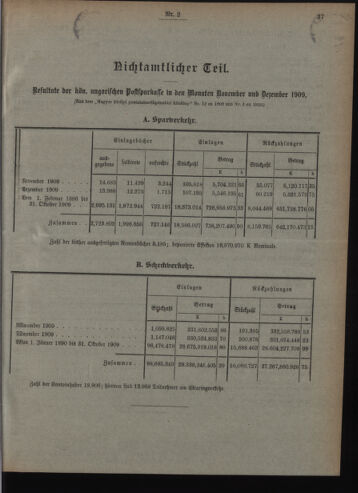 Verordnungsblatt des Postsparkassen-Amtes in Wien 19100201 Seite: 11