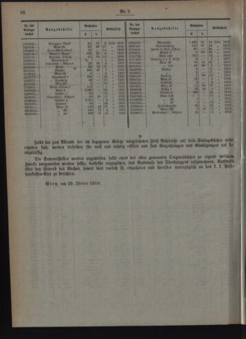 Verordnungsblatt des Postsparkassen-Amtes in Wien 19100201 Seite: 8